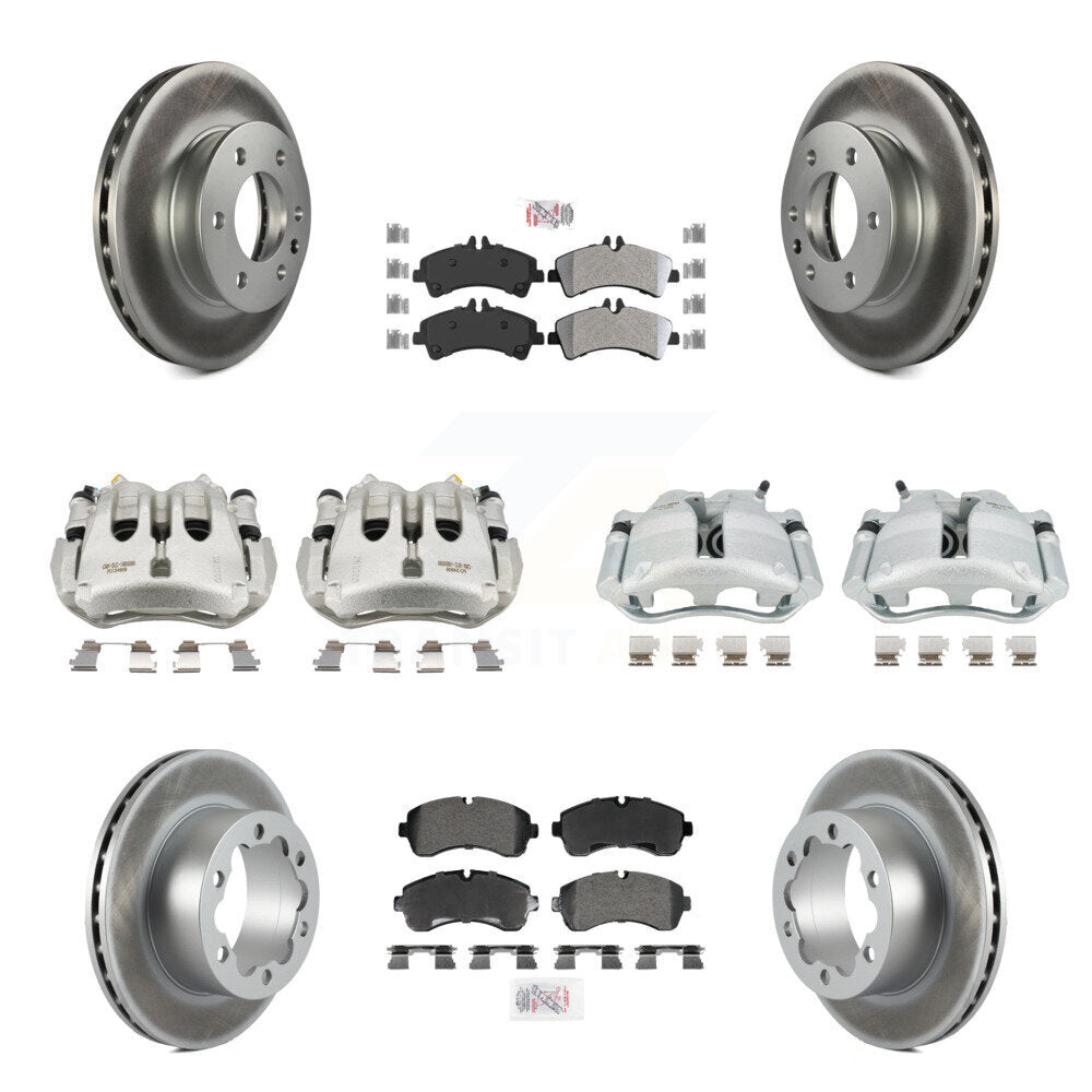 Front Rear Brake Caliper Coat Rotor Semi-Metallic Pad Kit (10Pc) For Sprinter 3500 Dodge KCG-102848N