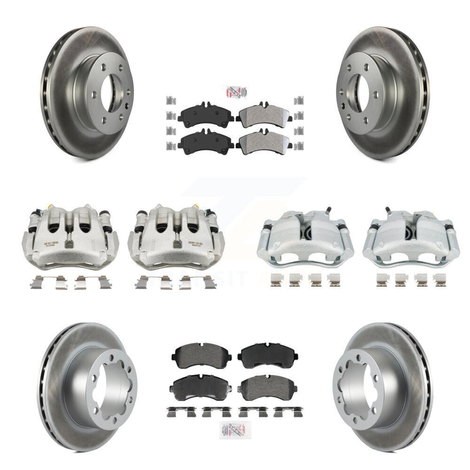 Front Rear Brake Caliper Coat Rotor Semi-Metallic Pad Kit (10Pc) For Sprinter 3500 Dodge KCG-102848N