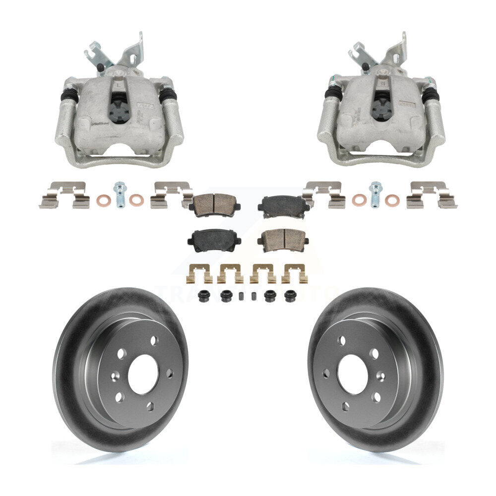 Rear Brake Caliper Coat Rotors Ceramic Pad Kit For Buick Regal LaCrosse Chevrolet Malibu KCG-102860N