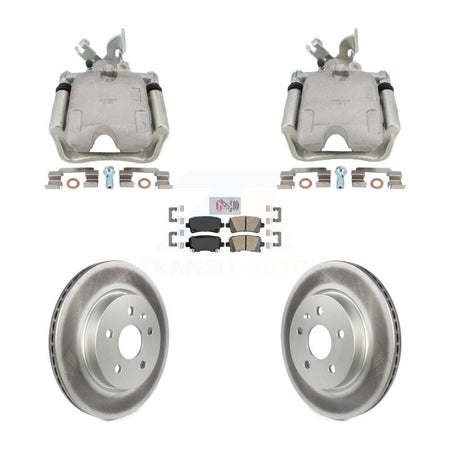 Rear Disc Brake Caliper Coat Rotors And Ceramic Pad Kit For Buick Regal Chevrolet Malibu KCG-102861N