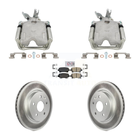 Rear Disc Brake Caliper Coated Rotors And Ceramic Pads Kit For Chevrolet Malibu KCG-102865N