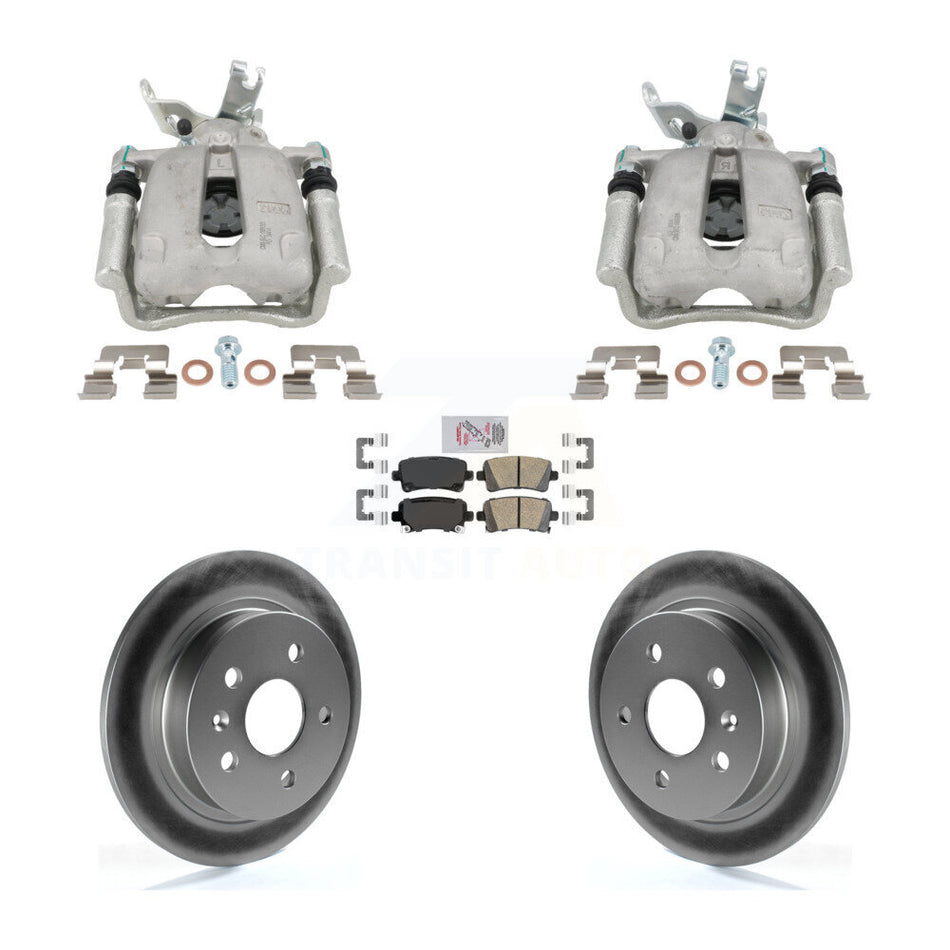 Rear Disc Brake Caliper Coated Rotors And Ceramic Pads Kit For Chevrolet Malibu KCG-102866N