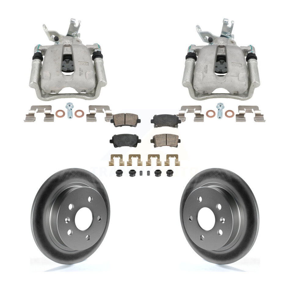 Rear Disc Brake Caliper Coated Rotors And Ceramic Pads Kit For Chevrolet Malibu KCG-102868N