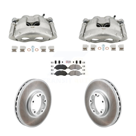 Front Brake Caliper Coat Rotors & Semi-Metallic Pad Kit For Ford Transit-250 Transit-150 KCG-102873N