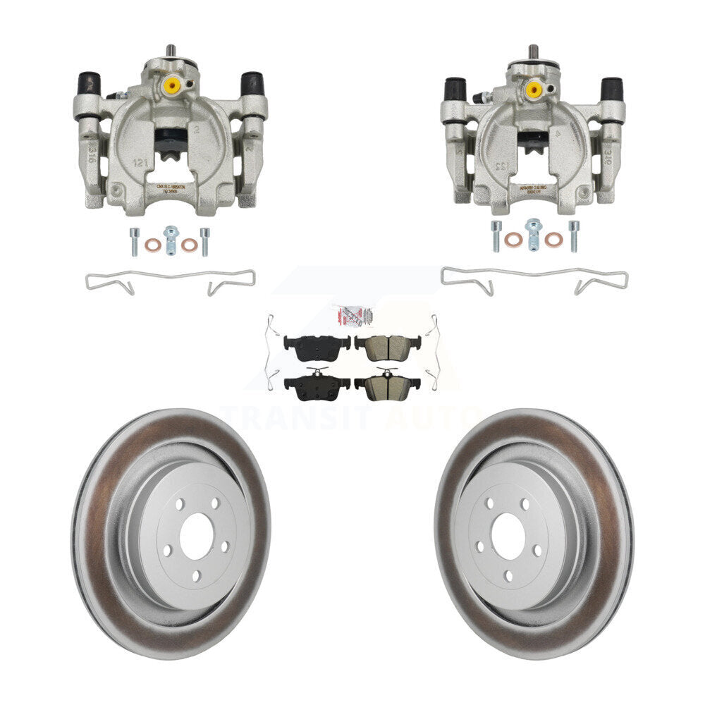 Rear Brake Caliper Coat Rotor & Semi-Metallic Pad Kit For 2019-2022 Lincoln Nautilus FWD KCG-102883N