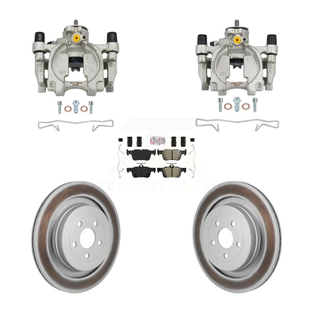 Rear Brake Caliper Coat Rotor & Semi-Metallic Pad Kit For 2019-2022 Lincoln Nautilus FWD KCG-102884N