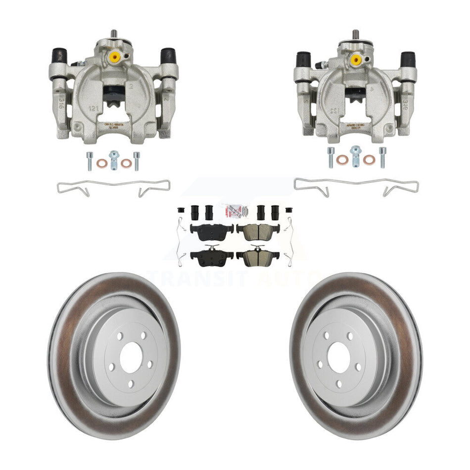 Rear Brake Caliper Coat Rotor & Semi-Metallic Pad Kit For 2019-2022 Lincoln Nautilus FWD KCG-102884N