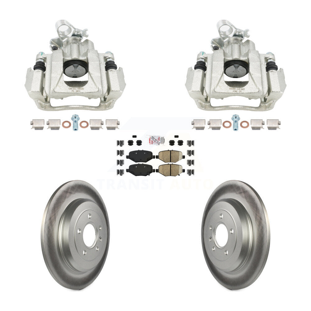 Rear Brake Caliper Coat Rotors Semi-Metallic Pad Kit For Ford Explorer Limited/Sport/XLT KCG-102885N