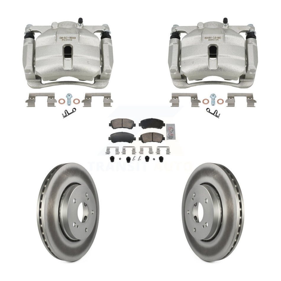Front Disc Brake Caliper Coated Rotors And Ceramic Pads Kit For 2010-2013 Suzuki Kizashi KCG-102891N