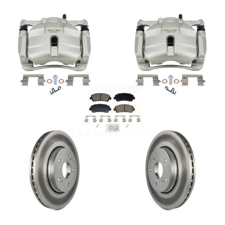 Front Disc Brake Caliper Coated Rotors And Ceramic Pads Kit For 2010-2013 Suzuki Kizashi KCG-102892N