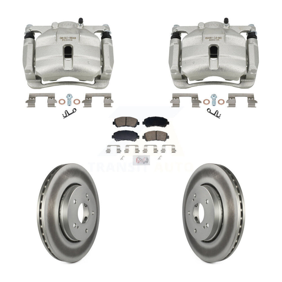 Front Disc Brake Caliper Coated Rotors And Ceramic Pads Kit For 2010-2013 Suzuki Kizashi KCG-102892N