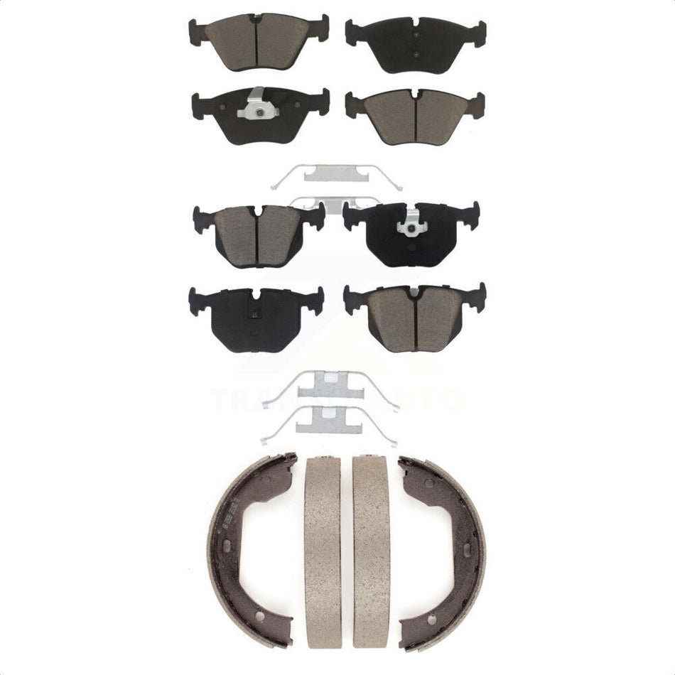 Front Rear Ceramic Brake Pads And Parking Shoes Kit For BMW X3 Z4 M3 KCN-100065