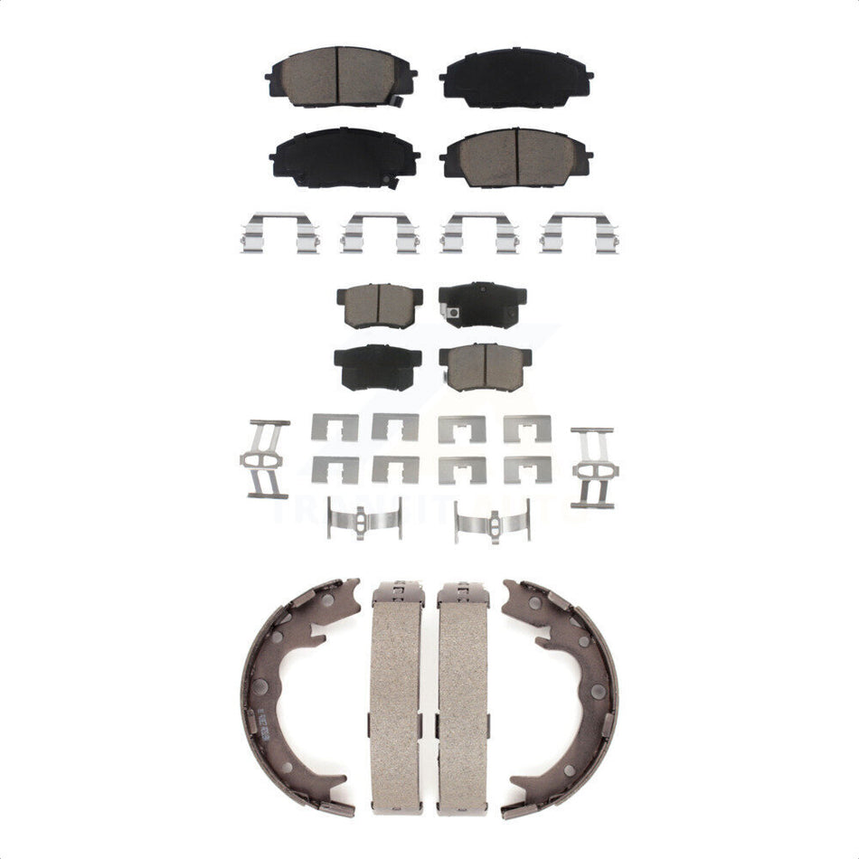 Front Rear Ceramic Brake Pads And Parking Shoes Kit For 2000-2006 Honda S2000 KCN-100085