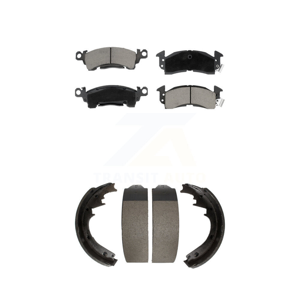 Front Rear Ceramic Brake Pads Drum Shoe Kit For Chevrolet GMC C10 C1500 G20 G2500 K10 R10 KCN-100324