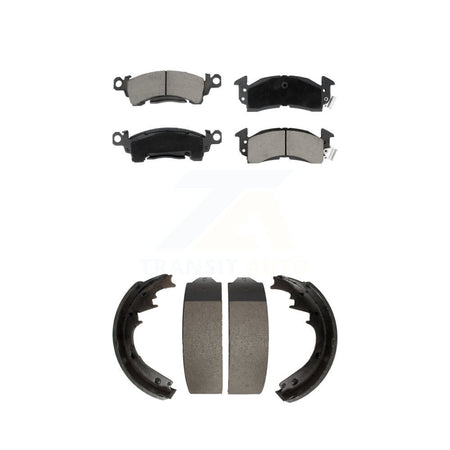 Front Rear Ceramic Brake Pads Drum Shoe Kit For Chevrolet GMC C10 C1500 G20 G2500 K10 R10 KCN-100324