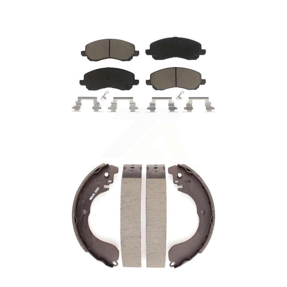 Front Rear Ceramic Brake Pads And Drum Shoes Kit For Jeep Patriot Compass Dodge Caliber Chrysler Sebring Avenger KCN-100347