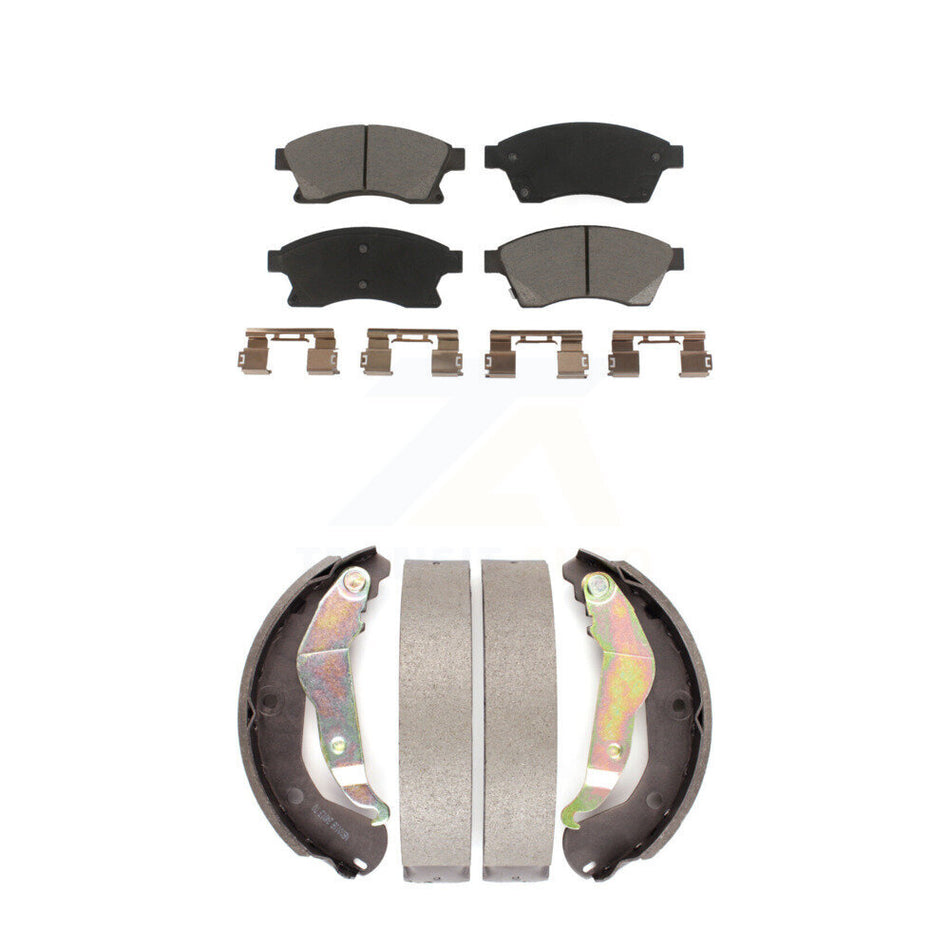 Front Rear Ceramic Brake Pads And Drum Shoes Kit For Chevrolet Sonic Trax KCN-100354