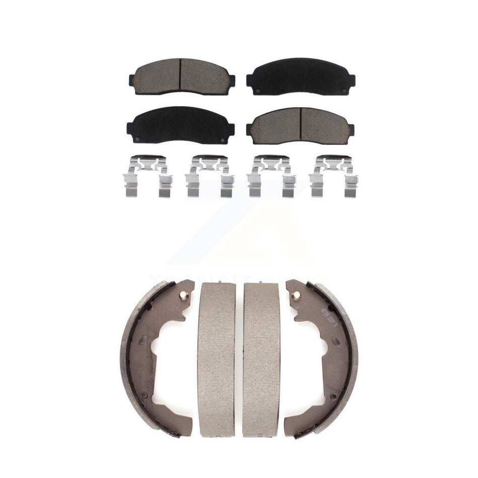 Front Rear Ceramic Brake Pads And Drum Shoes Kit For Saturn Vue Chevrolet Equinox Pontiac Torrent KCN-100358