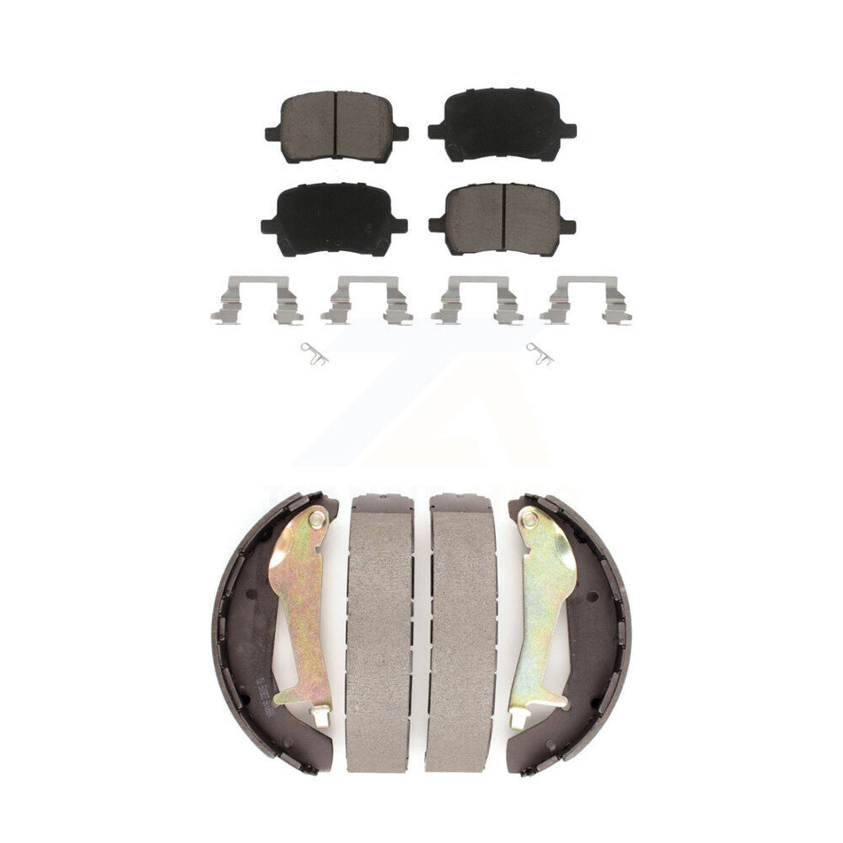 Front Rear Ceramic Brake Pads And Drum Shoes Kit For Chevrolet HHR Pontiac G5 KCN-100365