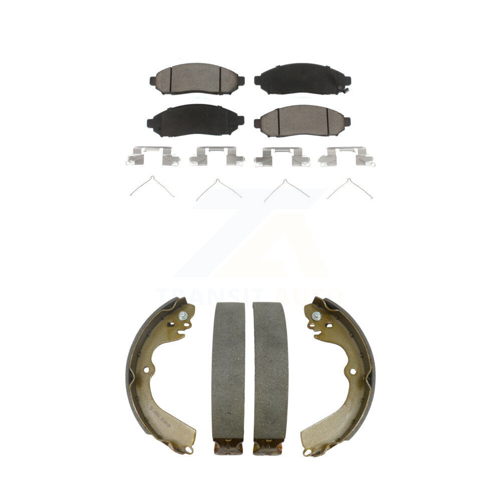 Front Rear Ceramic Brake Pads And Drum Shoes Kit For Nissan NV200 Chevrolet City Express KCN-100421