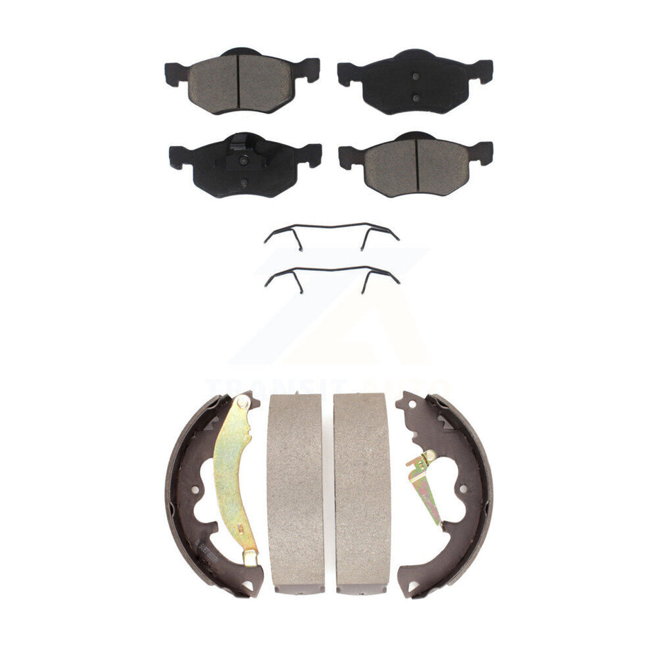 Front Rear Ceramic Brake Pads And Drum Shoes Kit For 2007-2007 Ford Escape Mercury Mariner From 01/08/07 rear brakes KCN-100436