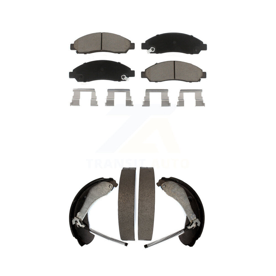 Front Rear Ceramic Brake Pads And Drum Shoes Kit For Chevrolet Colorado GMC Canyon Isuzu i-290 i-280 i-370 i-350 KCN-100440