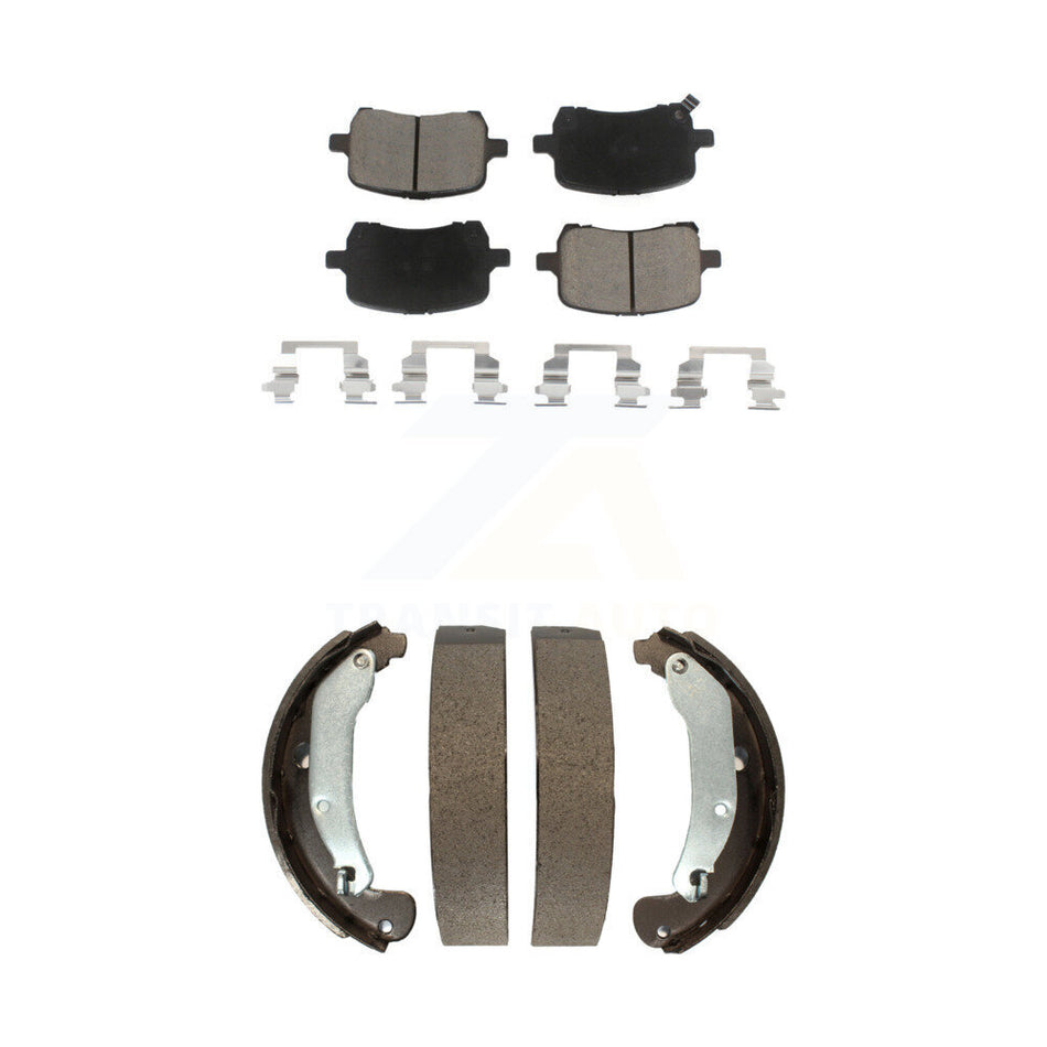 Front Rear Ceramic Brake Pads And Drum Shoes Kit For Chevrolet Cobalt Saturn Ion HHR Pontiac Pursuit KCN-100448