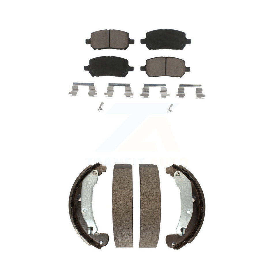 Front Rear Ceramic Brake Pads And Drum Shoes Kit For Chevrolet Cobalt Saturn Ion Pontiac G5 Pursuit KCN-100449