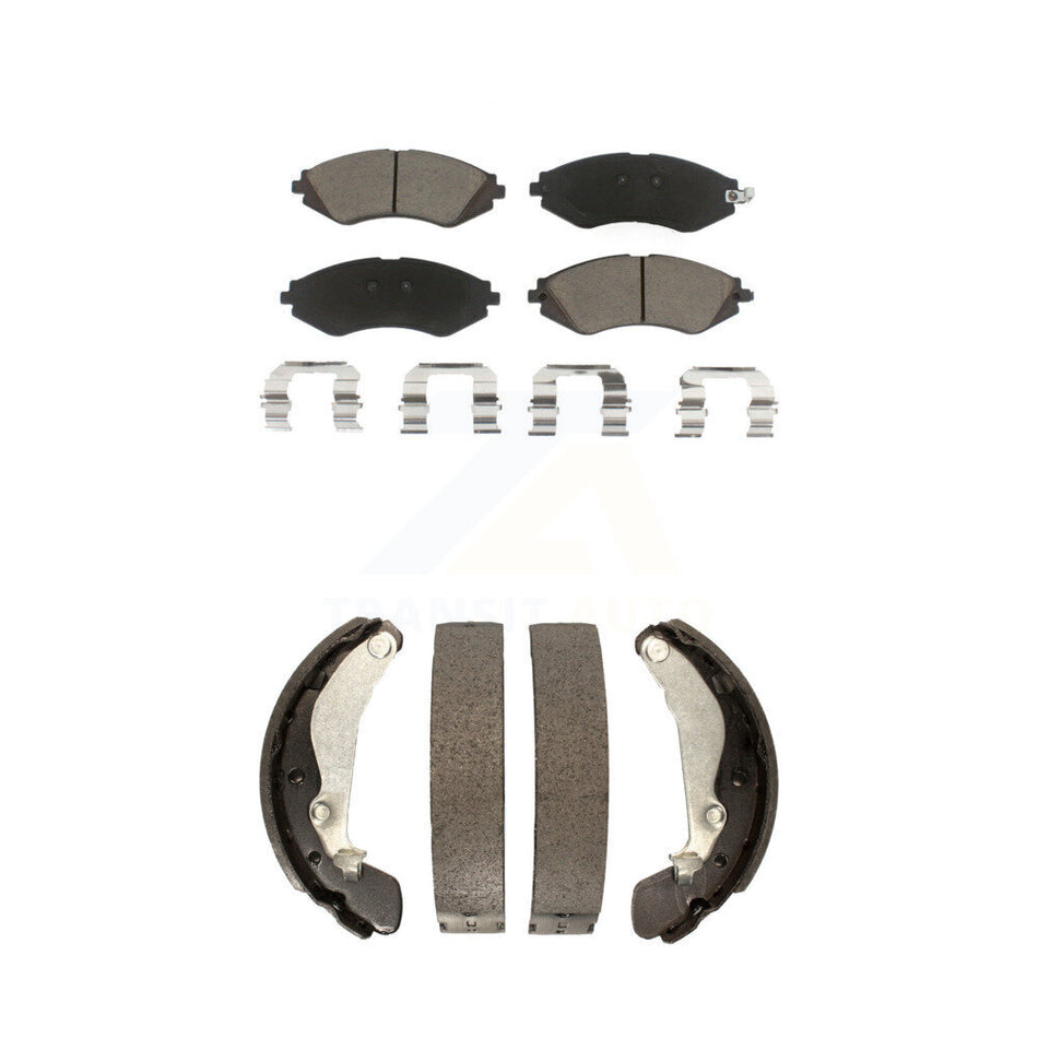 Front Rear Ceramic Brake Pads And Drum Shoes Kit For Chevrolet Aveo Spark Aveo5 Pontiac G3 Suzuki Wave Wave5 Swift+ KCN-100467