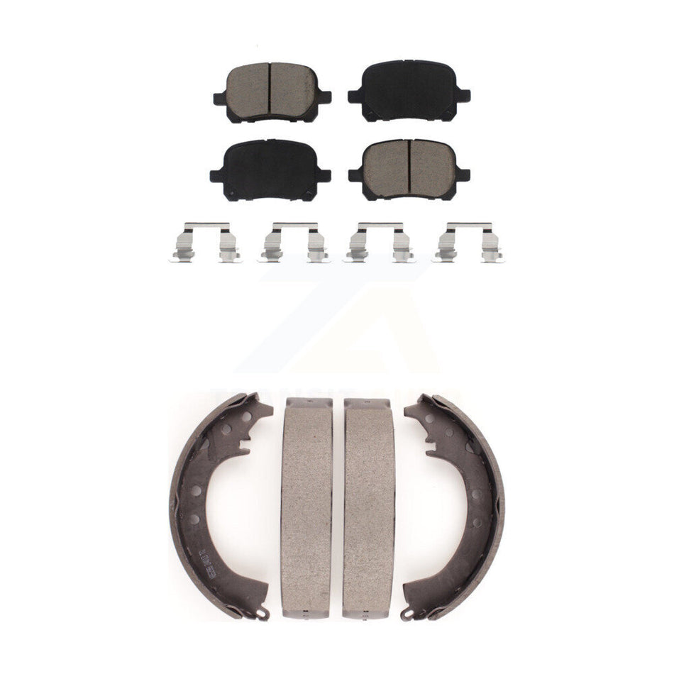 Front Rear Ceramic Brake Pads And Drum Shoes Kit For Toyota Solara KCN-100478