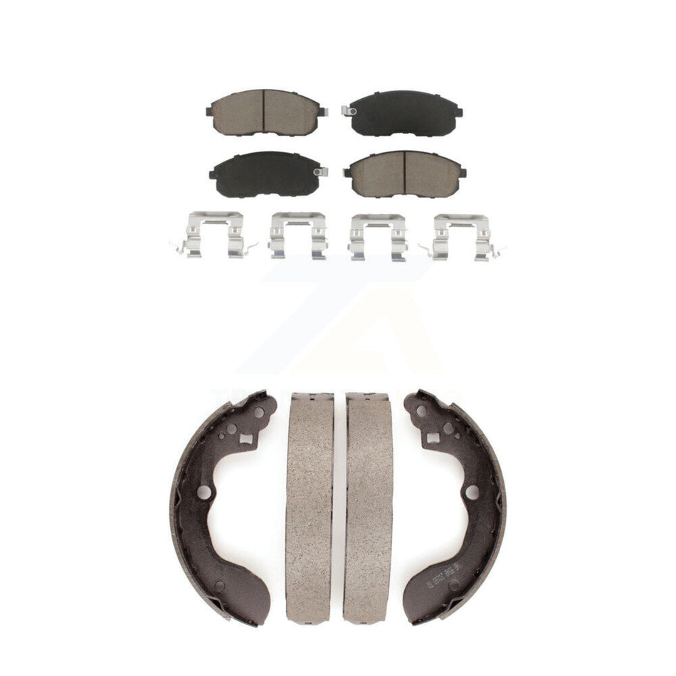 Front Rear Ceramic Brake Pads And Drum Shoes Kit For Suzuki SX4 Crossover KCN-100482