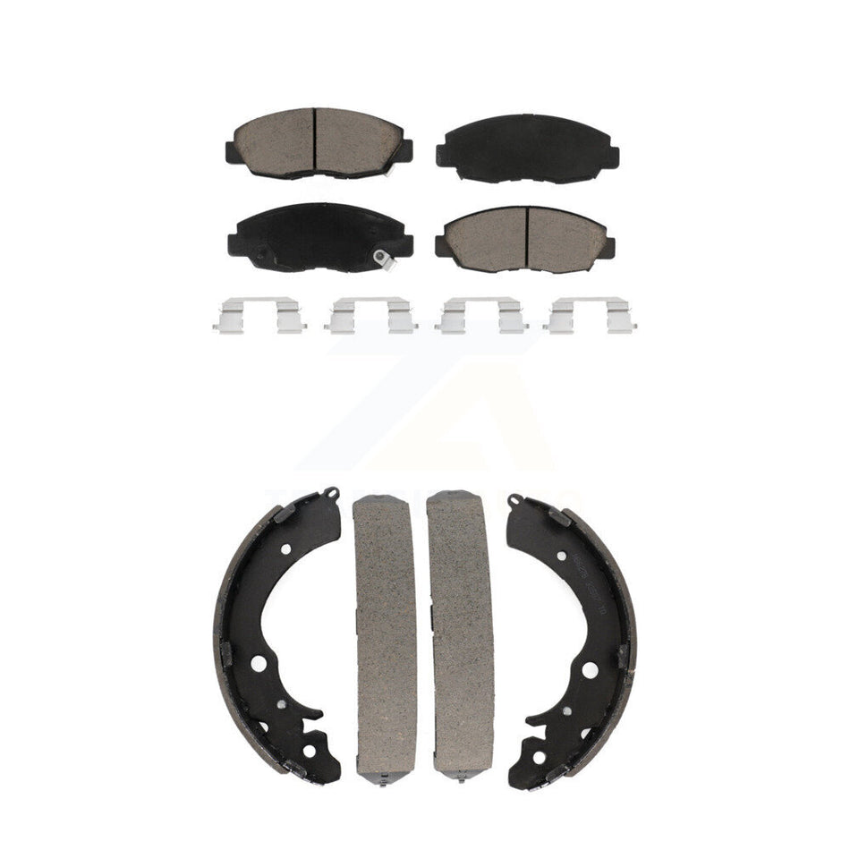 Front Rear Ceramic Brake Pads And Drum Shoes Kit For Honda Accord KCN-100484