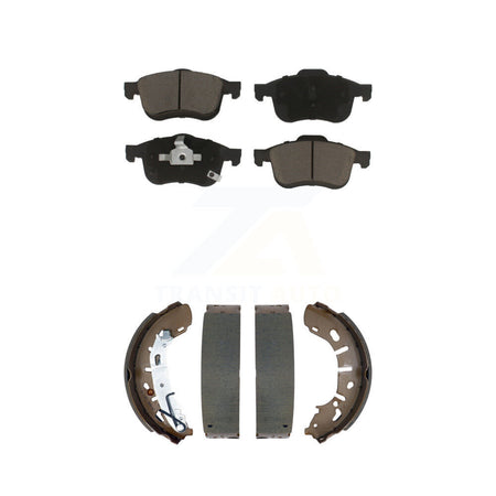Front Rear Ceramic Brake Pads And Drum Shoes Kit For 2015-2021 Ram ProMaster City KCN-100766