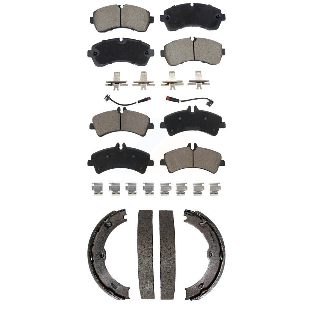 Front Rear Ceramic Brake Pads And Parking Shoes Kit For Mercedes-Benz Sprinter 3500XD KCN-100796
