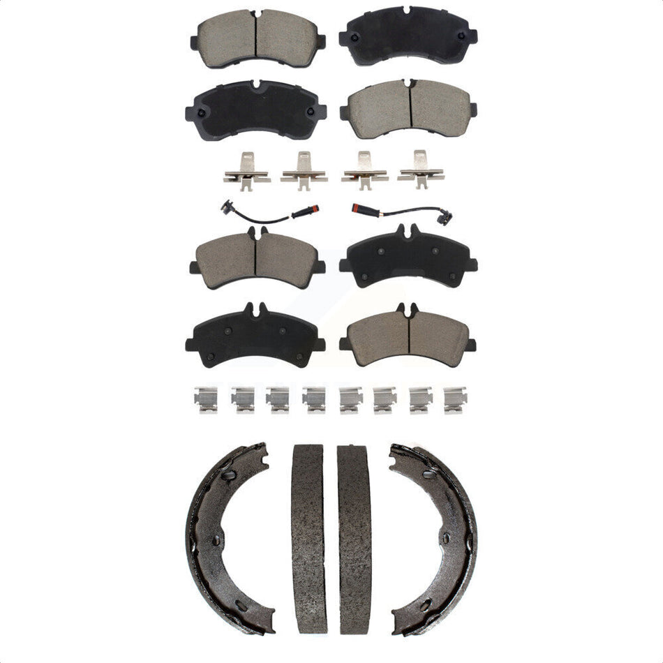 Front Rear Ceramic Brake Pads And Parking Shoes Kit For Mercedes-Benz Sprinter 3500XD KCN-100796