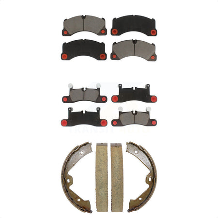 Front Rear Ceramic Brake Pads And Parking Shoe Kit For Volkswagen Touareg Porsche Cayenne KCN-100809