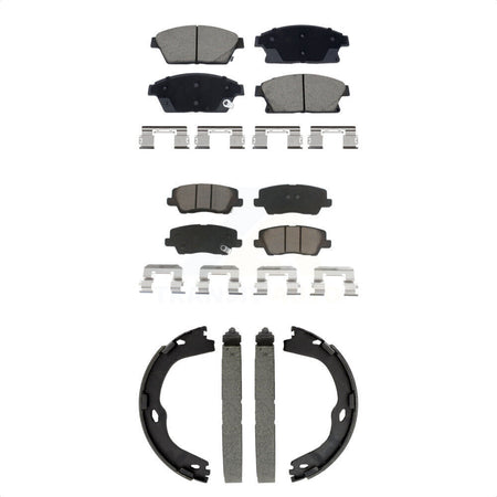 Front Rear Ceramic Brake Pads And Parking Shoes Kit For Cadillac ATS KCN-100823