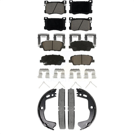 Front Rear Ceramic Brake Pads And Parking Shoes Kit For 2018-2020 Genesis G80 3.3L KCN-100832
