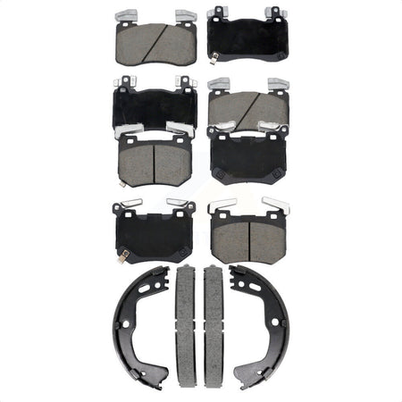 Front Rear Ceramic Brake Pads And Parking Shoes Kit For Kia Stinger Genesis G70 KCN-100834
