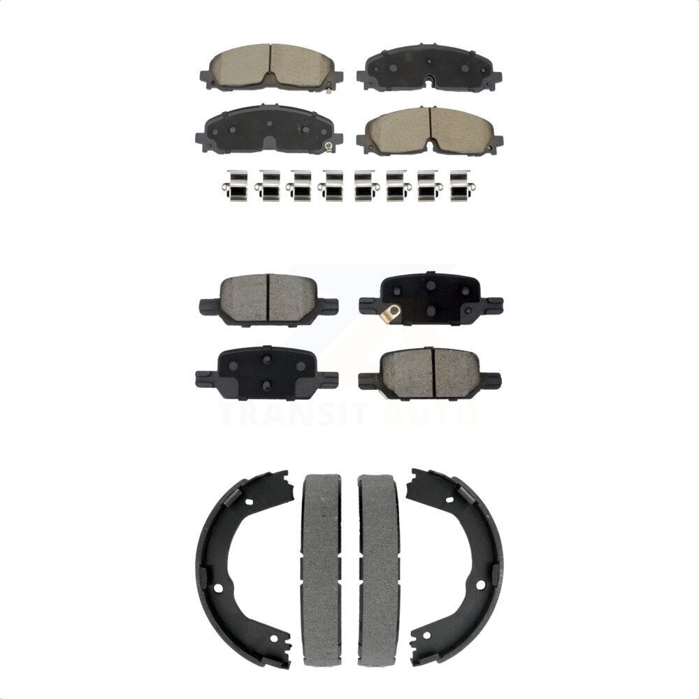 Front Rear Ceramic Brake Pads And Parking Shoes Kit For Chevrolet Colorado GMC Canyon KCN-100849