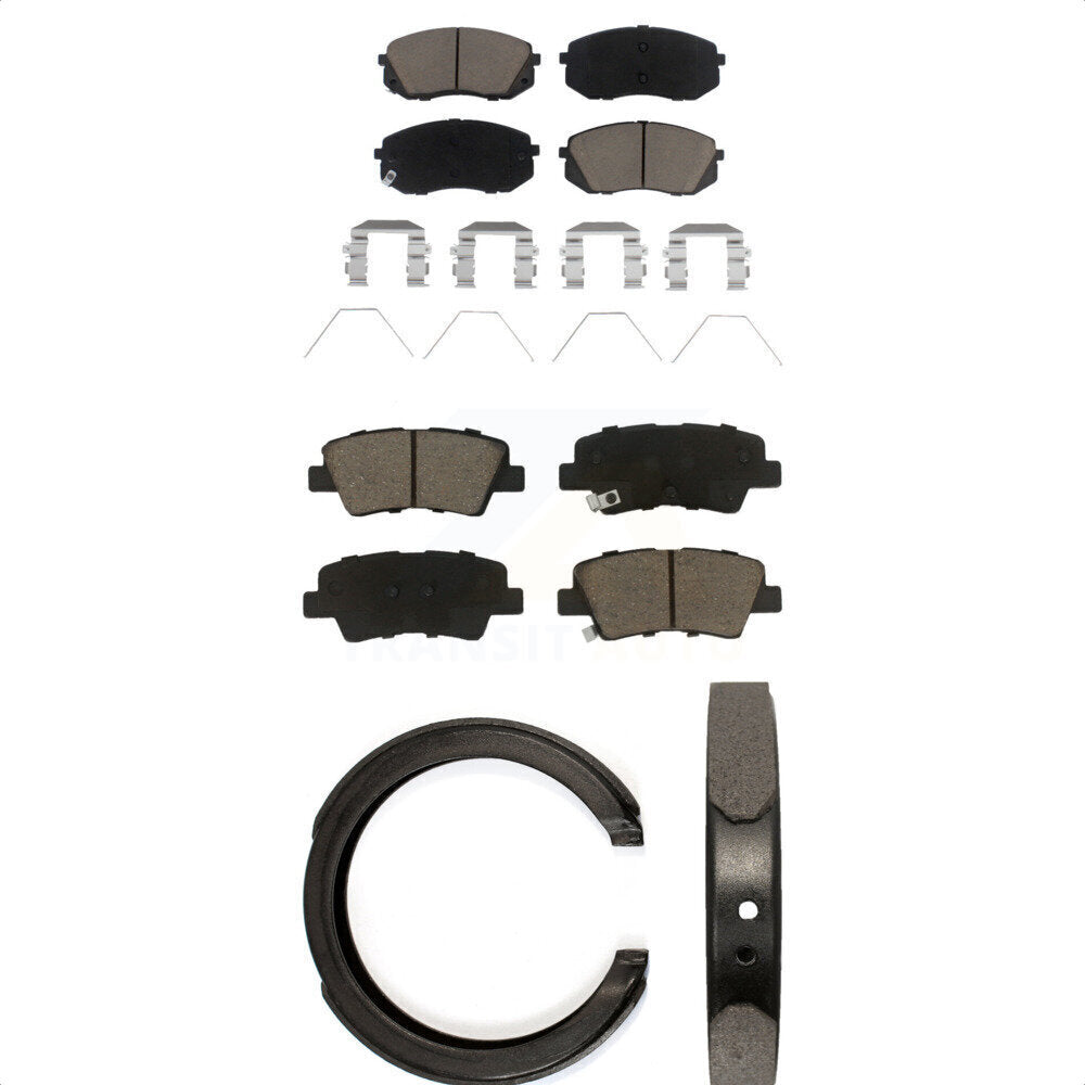 Front Rear Ceramic Brake Pads Parking Shoe Kit For Kia Optima With Electric KCN-100858