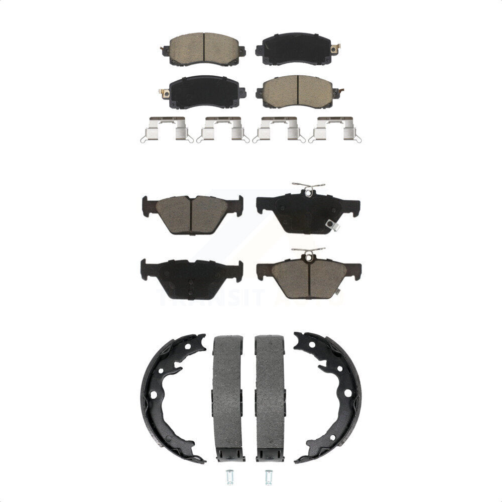 Front Rear Ceramic Brake Pads And Parking Shoes Kit For Subaru Crosstrek KCN-100865