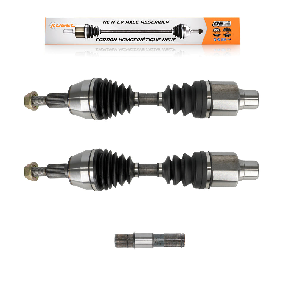 Front CV Axle Shaft & Intermediate Kit For Dakota Dodge Ram Mitsubishi Raider 4WD KCV-100193