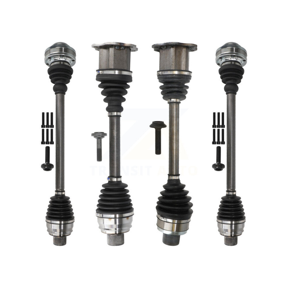 Front Rear CV Axle Shaft Kit For 2013-2016 Audi Q5 w o Torque Vectoring Differential KCV-100418
