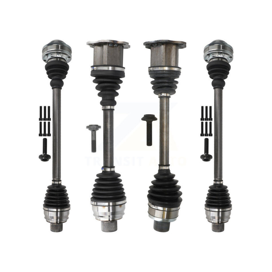 Front Rear CV Axle Shaft Kit For 2013-2016 Audi Q5 w o Torque Vectoring Differential KCV-100418
