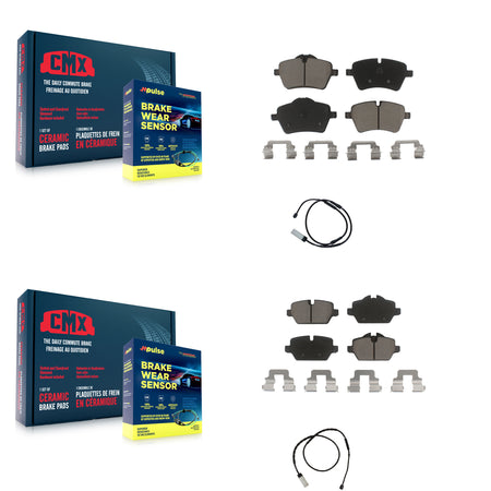 Front Rear Ceramic Disc Brake Pads And Wear Sensor Kit For Mini Cooper Countryman Paceman KCW-100031