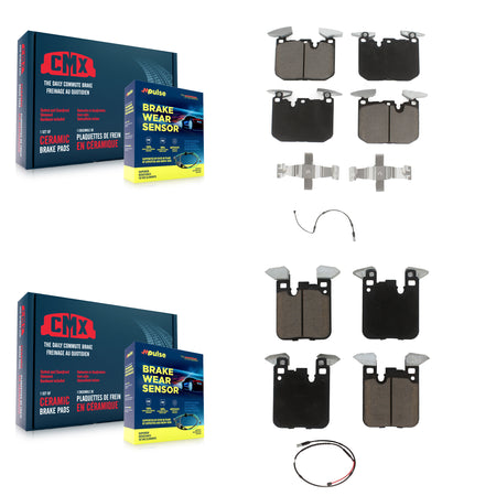 Front Rear Ceramic Disc Brake Pads And Wear Sensors Kit For BMW M3 M2 KCW-100044