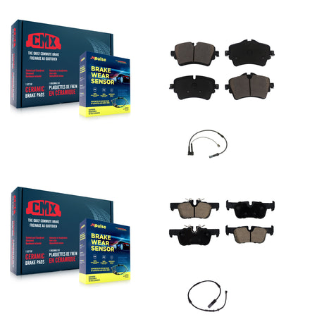 Front Rear Ceramic Brake Pads Wear Sensor Kit For Mini Cooper Clubman Base ALL4 with 1.5L KCW-100049