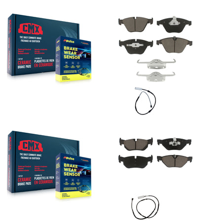 Front Rear Ceramic Disc Brake Pads And Wear Sensors Kit For BMW X1 KCW-100075