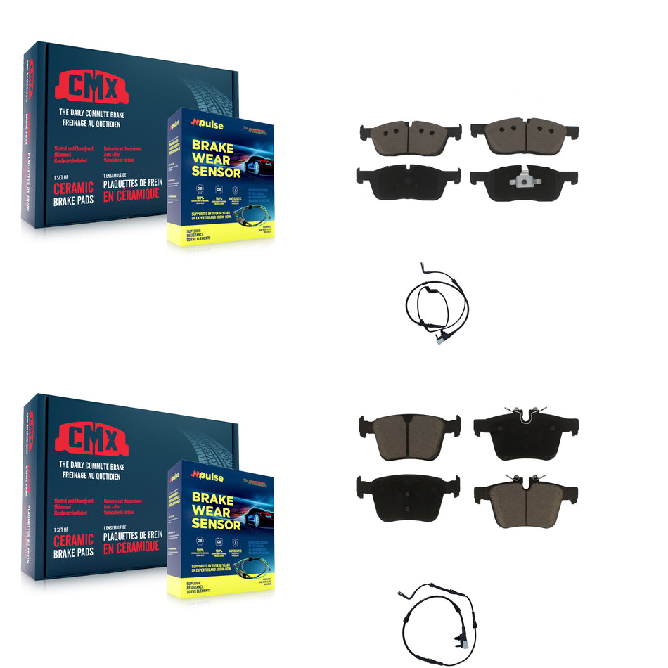 Front Rear Ceramic Disc Brake Pads And Wear Sensors Kit For Land Rover Discovery Sport KCW-100090